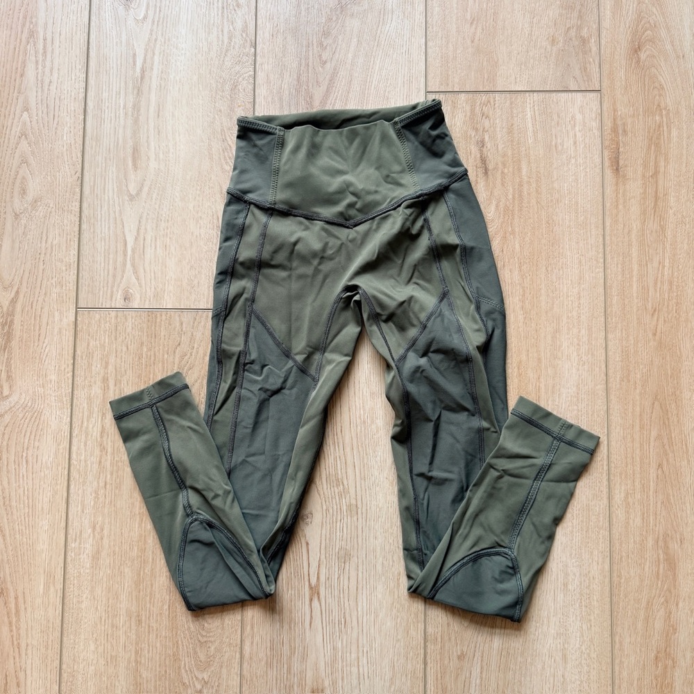Lululemon ATRP tights fatigue green size 4